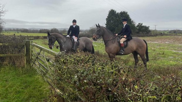 Robert Walker and son Sam out hunting