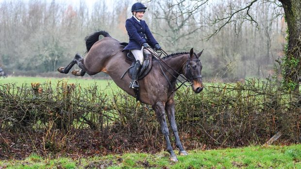 Laura Collett hunting Moonlight Charmer with the Beaufort