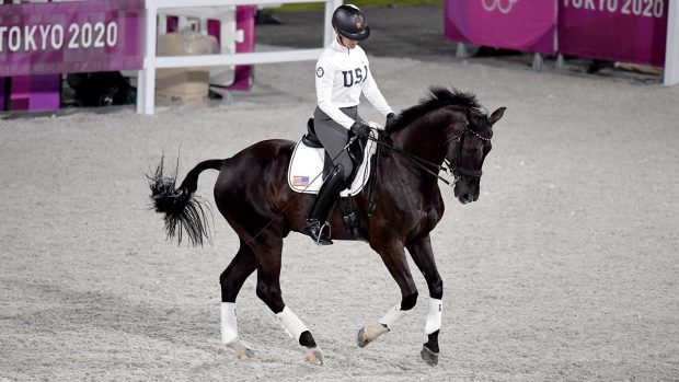 Tamie Smith and Mai Baum in the arena familiarisation session at the Tokyo Olympics