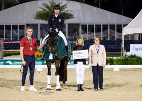 Frederic Wandres and Bluetooth OLD won Wednesday night's grand prix freestyle and is trying for a second victory tonight at the Winter Equestrian Festival