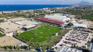 The FEI has given an updated on the current equine herpes virus cases recorded at a venue, pictured, during a showjumping tour in Oliva, Spain.