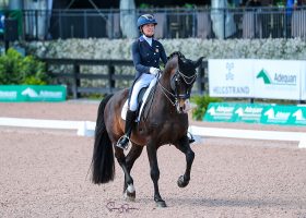 Charlotte Jorst and her 19-year-old partner Kastel's Nintendo finished with a win at the Adequan Global Dressage Festival