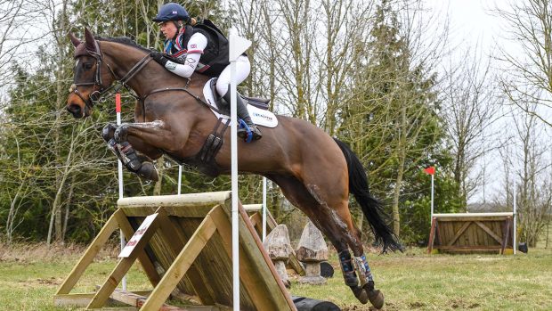 Phoebe Locke riding PICA D'OR in OI Section J during the Oasby (1) horse trials at Foxdale in Oasby near Grantham in Lincolnshire in the UK, on the 11th March 2022