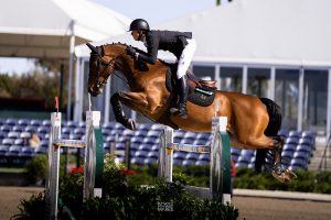 Brian Moggre and Dior P Z jumping at the Winter Equestrian Festival