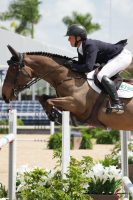 Britain’s Matthew Sampson and Curraghgraigue Obos Flight at the Winter Equestrian Festival
