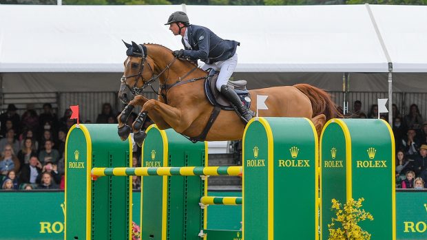 Ben Maher riding Explosion W winners of the CSI5* Rolex Grand Prix during the Royal Windsor Horse Show, held in the grounds of Windsor Castle in Windsor in Berkshire in the UK between 1st - 4th July 2021