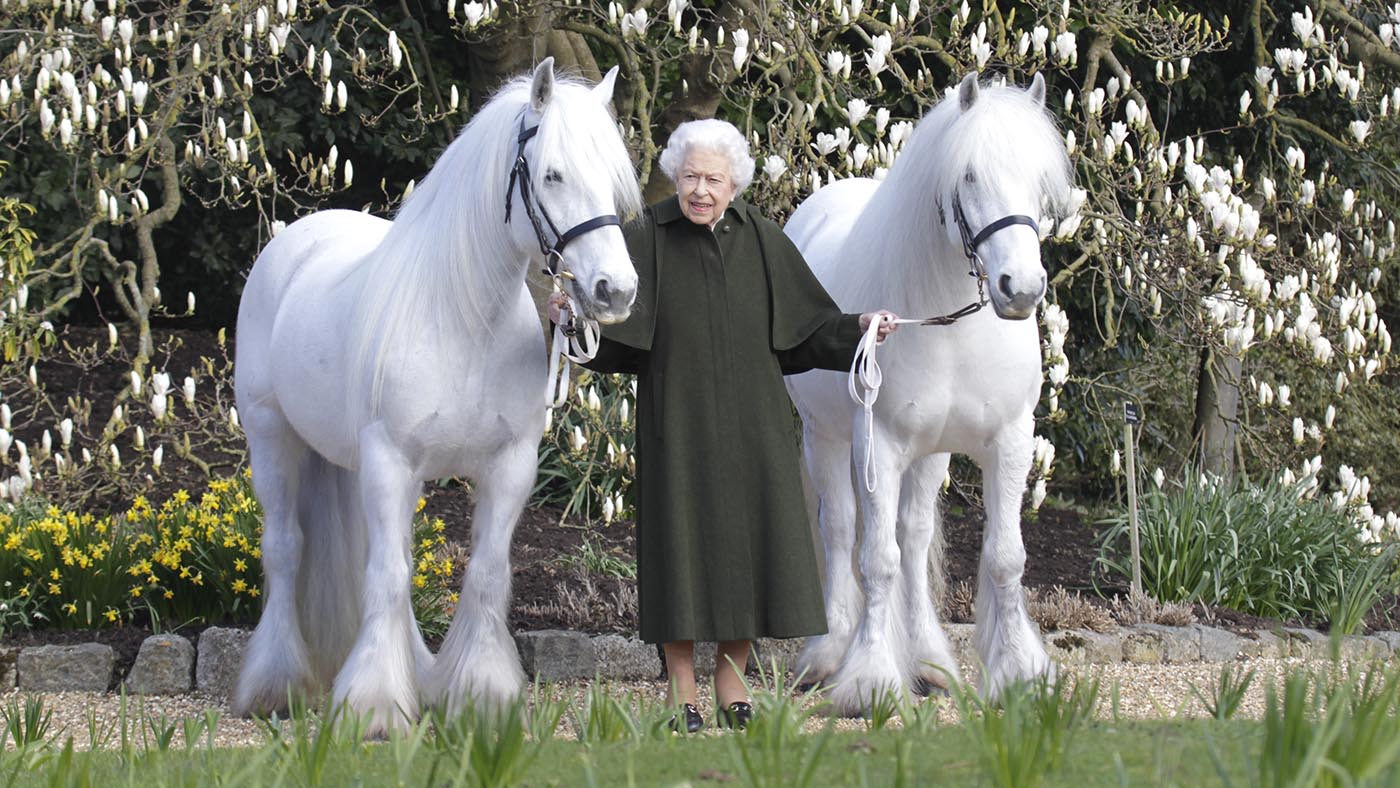 The Queen with two of her favourite horses