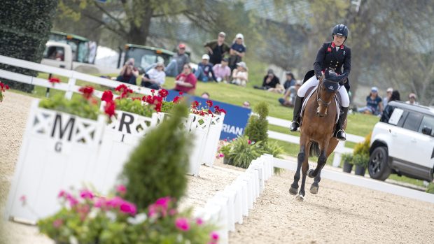 Kentucky Three-Day Event dressage: Pippa Funnell and Maybach