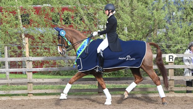 Christine Oakley and Keystone Walente at the Winter Dressage Championships 2022