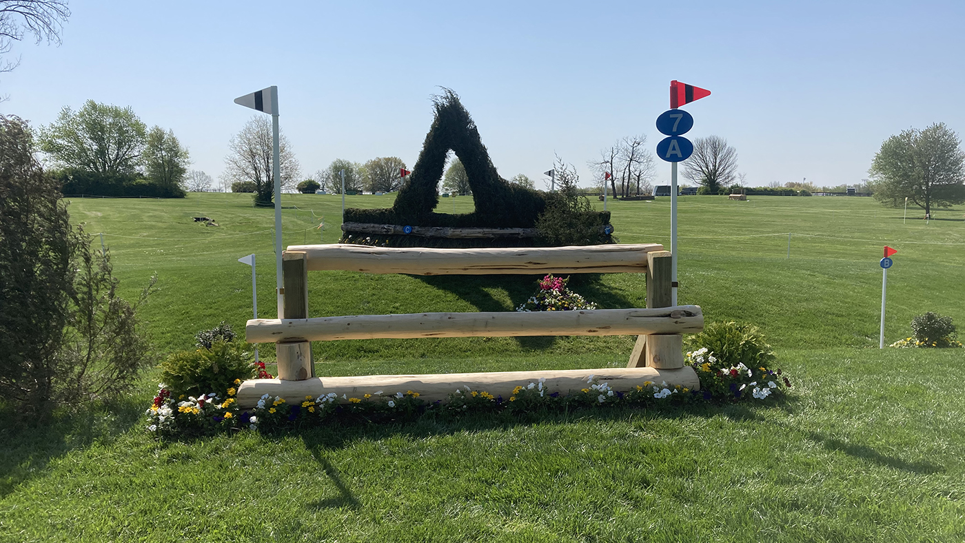 Kentucky Three-Day Event cross-country course fence 7a direct route