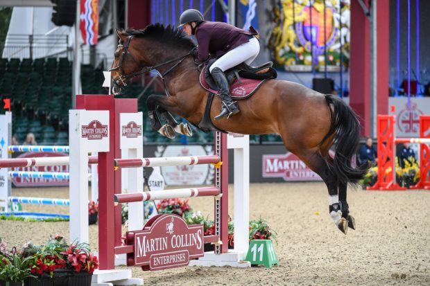 Emma-Jo Slater and Kimba Time winning at Royal Windsor Horse Show