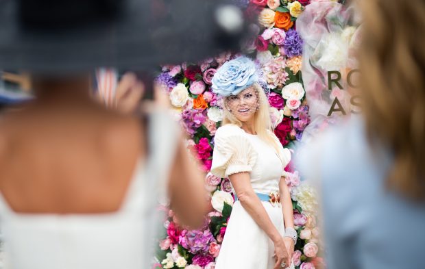 dresses for Royal Ascot Lady in dress at Royal Ascot