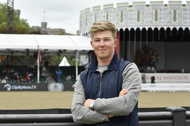 Harry Charles, Rolex testimonee, at Royal Windsor Horse Show