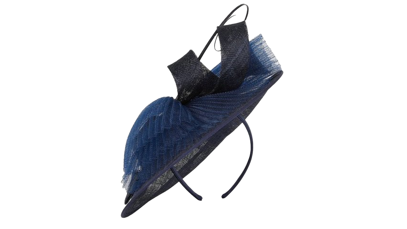 Karen Millen Pleated Spiral Trim hat for royal ascot