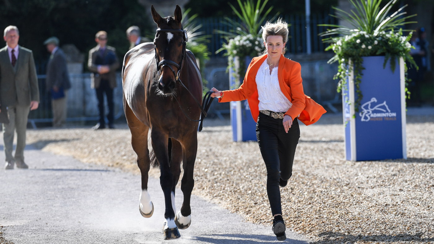 Badminton Horse Trials trot-up fashion: Rose Nesbitt and EG Michaelangelo