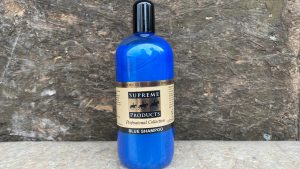 Supreme Products Blue Shampoo bottle