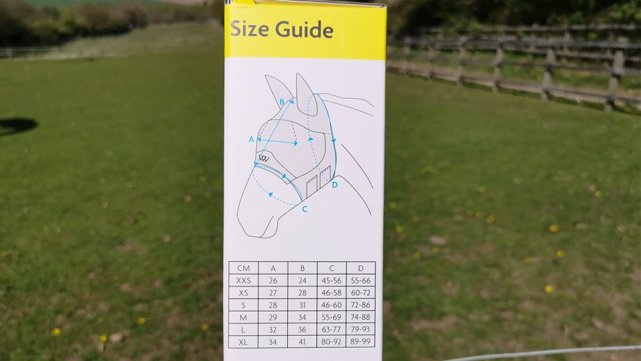 Woof Wear UV Fly Mask size guide