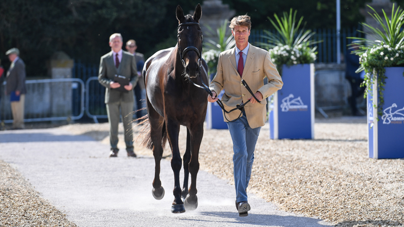 Badminton Horse Trials trot-up fashion: William Fox-Pitt and Oratorio