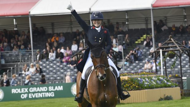 Laura Collett and London 52 top the Badminton Horse Trials dressage leaderboard