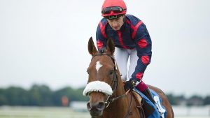 Oisin Murphy, who is bidding to jump in the Hickstead speed Derby, in action on the Flat at York Racecourse