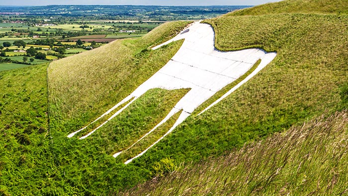 The “Westbury Horse”, on Westbury Hill, Bratton Down