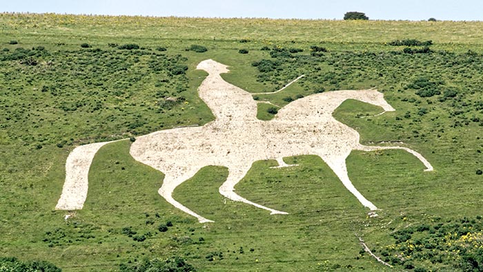 The Osmington white horse at Weymouth