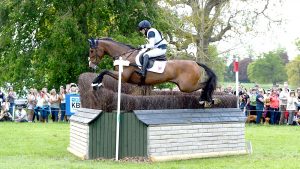 Laura Collett riding London 52 at Badminton Horse Trials 2022.