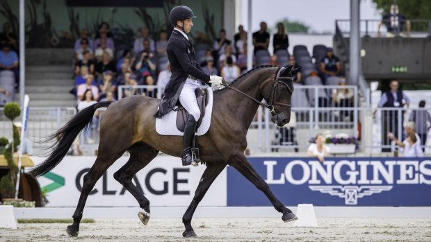 Tim Price and Vitali were the highest-scoring combination on day two of dressage at Luhmühlen Horse Trials, putting them into provisional third place in the results after dressage.