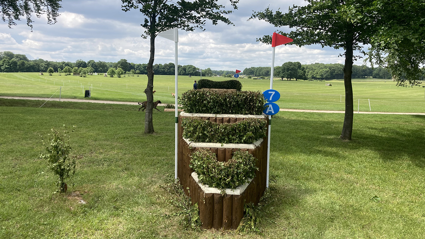 Bramham Horse Trials cross-country course: fence 7a