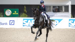 Charlotte FRy rding Everdale at CHIO Aachen 2022.