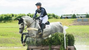 Holly Woodhead and Benica B pictured competing at Keysoe International Horse Trials 2021.