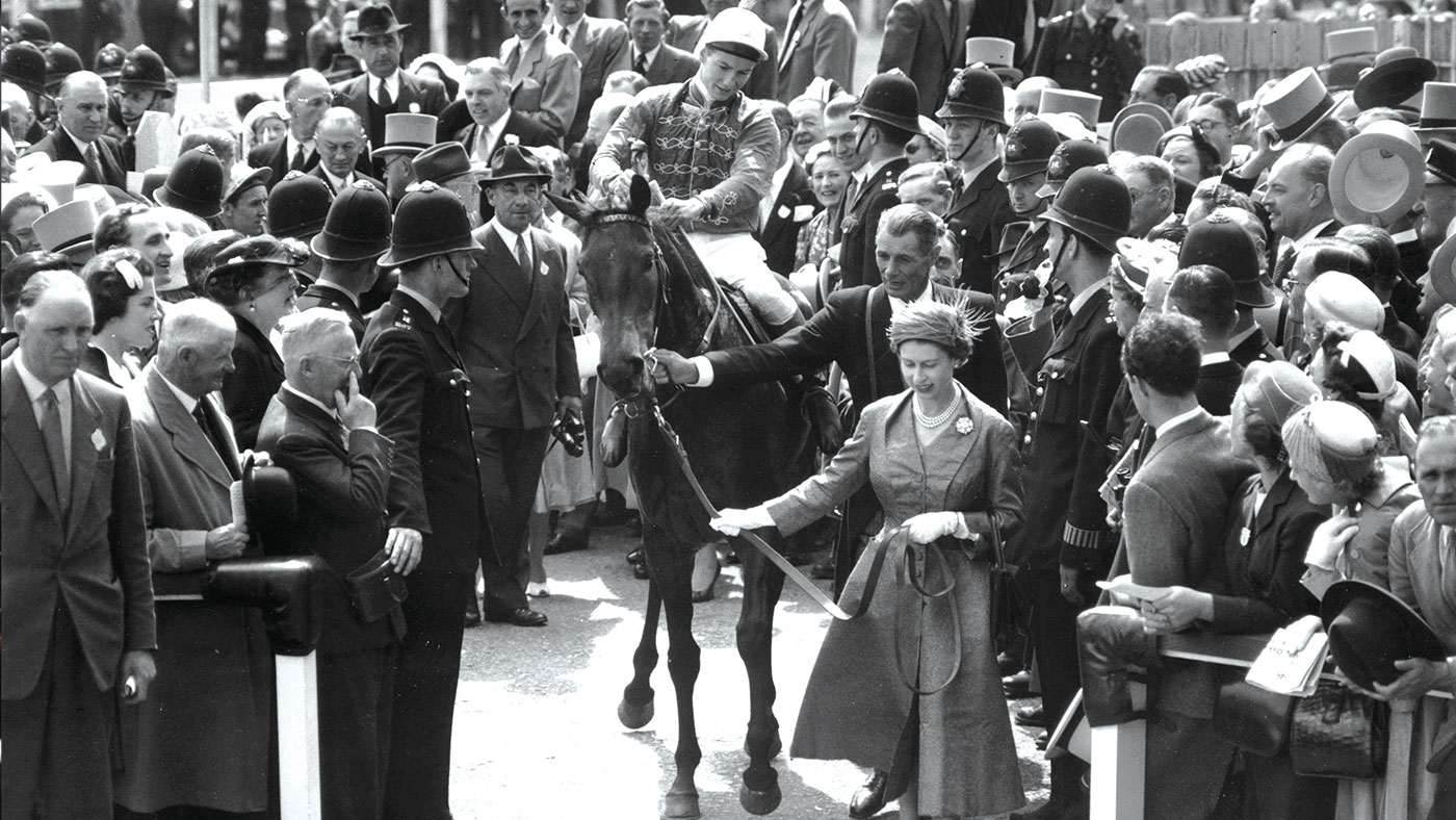 The Queen with horses: 