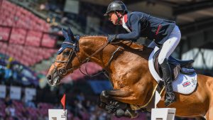 Ben Maher riding Faltic HB in the opening round of the World Showjumping Championships