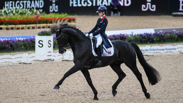 Britain’s Lottie Fry at the World Dressage Championships 2022