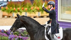 Britain’s Lottie Fry at the World Dressage Championships 2022