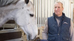 William Funnell with a Billy Stud horse