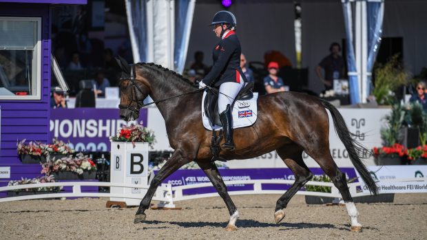Natasha Baker riding Keystone Dawn Chorus at the World Para Dressage Championships in Herning