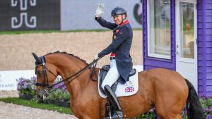 Gareth Hughes and Classic Briolinca finish their grand prix at the World Dressage Championships 2022