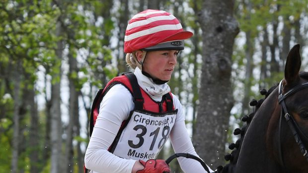 Gatcombe Horse Trials British intermediate championship: leader after showjumping Henrietta Ewell