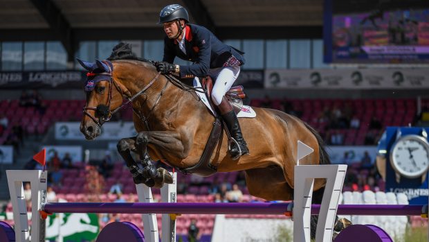 Joe Stockdale on Equine America Cacharel at the World Showjumping Championships