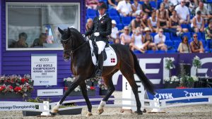 Katrine Kristensen and Goerklintgaards Quater score 80.35% to land the grade II freestyle in the World Para Dressage Championships results