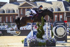 Joe Stockdale and Equine America Kandleford competing at the London LGCT