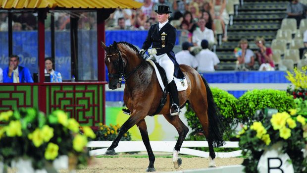 Isabell Werth and Satchmo 78 at the 2008 Olympics.
