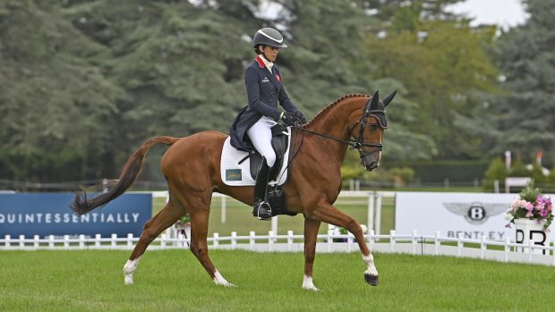 Sarah Bullimore and Corouet in the CCI4*-L dressage at Blenheim Horse Trials