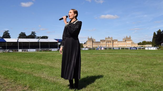 Blenheim Horse Trials: soprano Laura Wright singing National Anthem