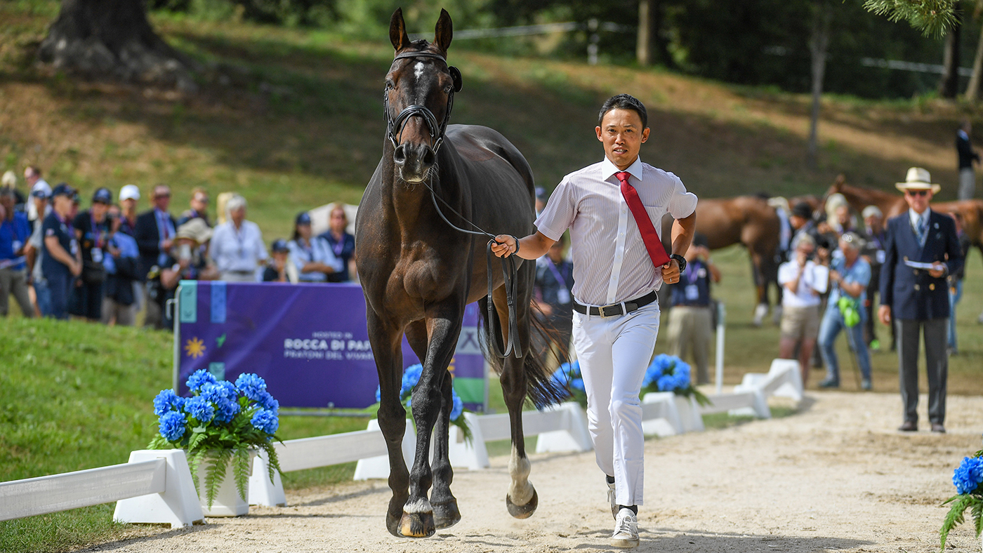 Eventing World Championships trot-up photos: Kazuma Tomoto and Vinci De La Vigne