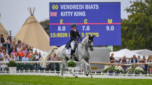Burghley Horse Trials dressage: Kitty King and Vendredi Biats
