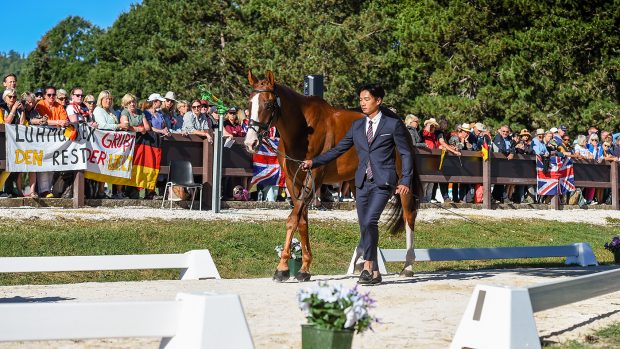 Eventing World Championships final trot-up: Korntawat Samran and Uster De Chanay