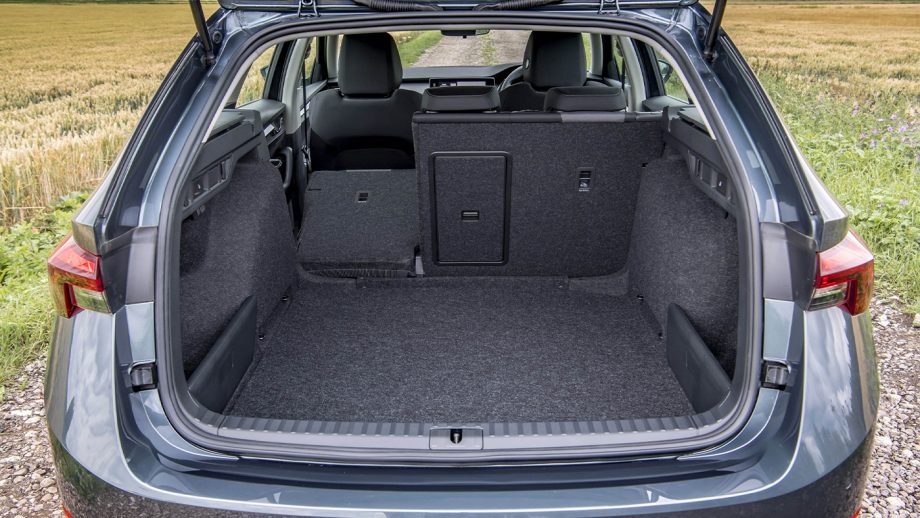 Skoda Octavia boot with seat down