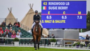 Susie Berry at Burghley Horse Trials with Ringwood LB